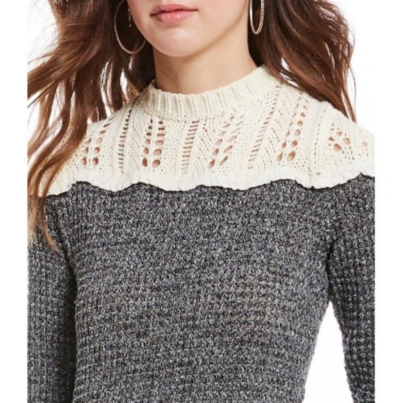 Snowflake Sweater Waffle Knit 